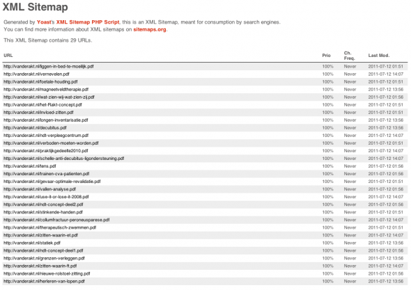 XML Sitemap PHP Script output, styled with XSL