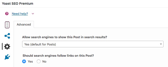 allow search engines to index post