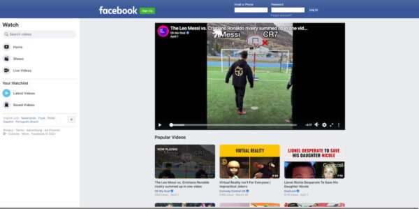 Best video hosting platforms: Facebook