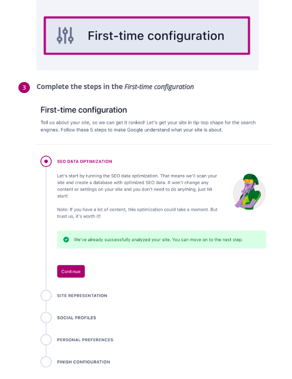 Start your Yoast SEO journey with the first-time configuration